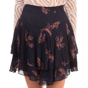 Derek lam 10 crosby blue floral skirt NWT